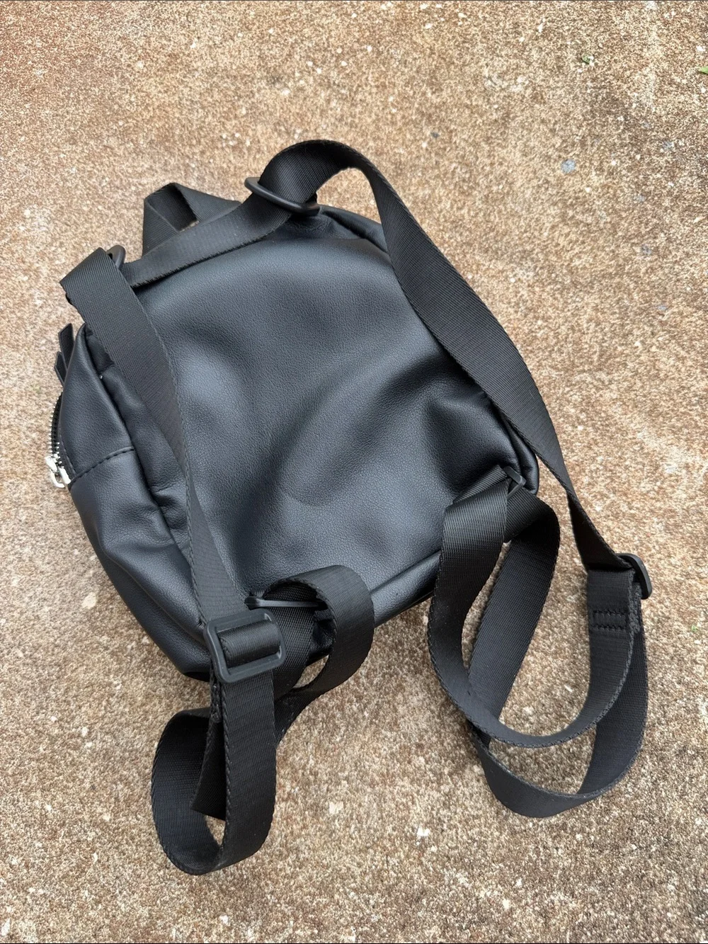 Rae Dunn LOVE Black Mini Backpack Sling Bag.